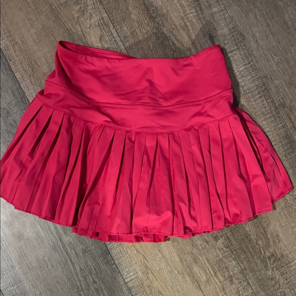 Chic pink Pleated Mini Skorts